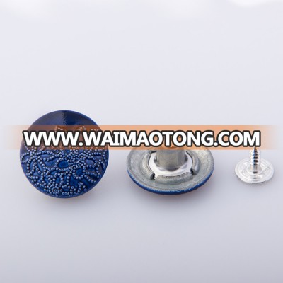 Luxurious button suppliers zinc alloy enamel jeans buttons for denim