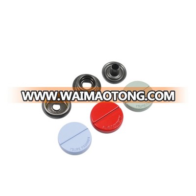 custom rubber paint zinc alloy metal snap button for leather jacket