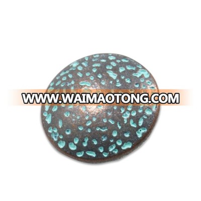 High quality eco-friendly roll plating green brass metal snap button