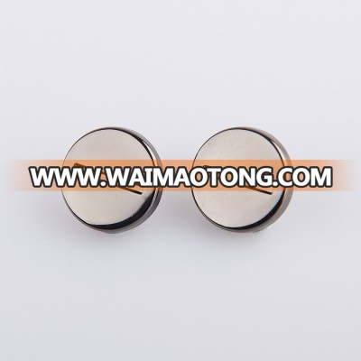 Factory price custom  plated black round metal snap button for coat