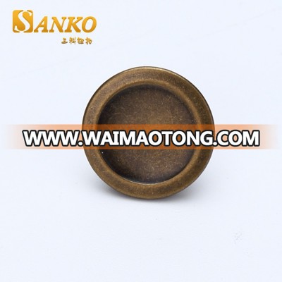 anti brass color brass matel smooth jeans button
