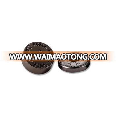 Luxury Brand custom logo matte black round metal snap button