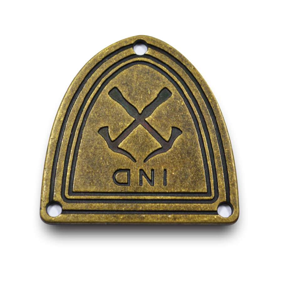 Sanko factory custom made germant  logo sewing metal pin badges for coat